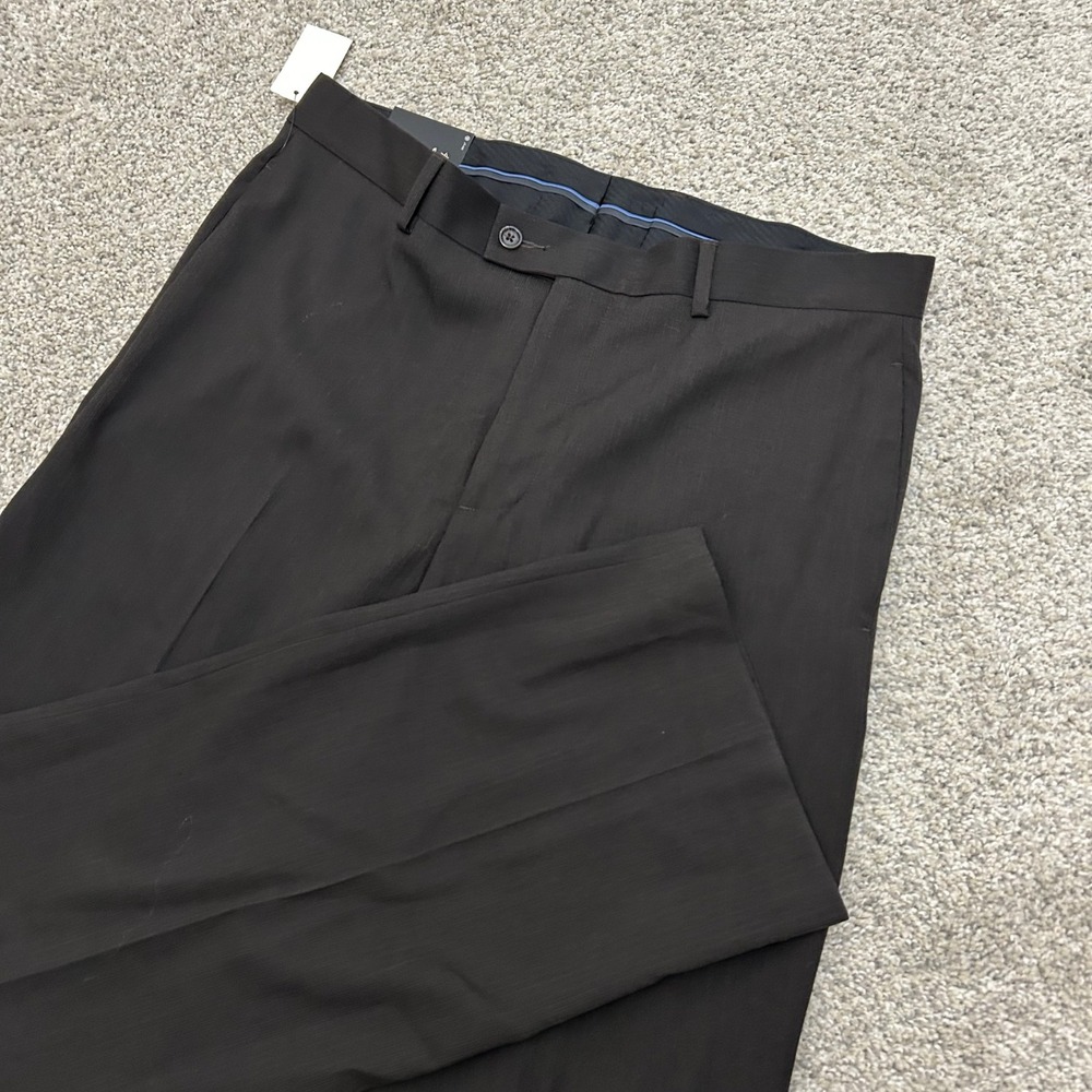 Van Heusen Studio Dress‎ Pants 34x30 Brown Modern Fit Flat Front 4927VH NEW